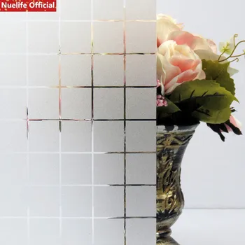 

Square pattern electrostatic glass sticker opaque office bathroom living room kids room bedroom kitchen frosted window film