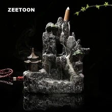 Благородные горы и поток воды дым обратного потока ладан горелки керамические скалы творческий Винтаж украшения Курильница держатель