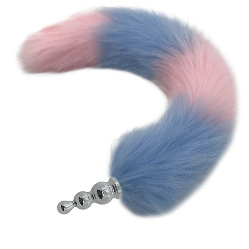 Stainless Steel Thread Anal Plug Long 40cm Artificial Hair Fox Tail Dilator for Couples Masturbation Toys H175F | Красота и здоровье