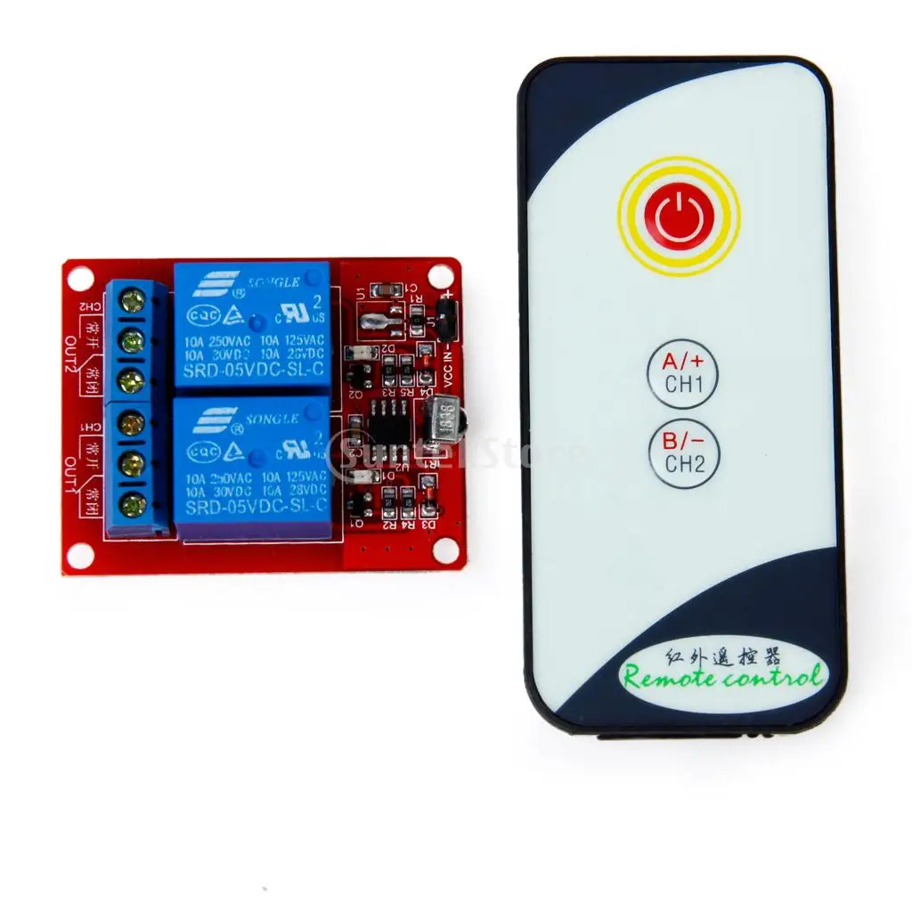 

2-Channel 5V LED Relay Module With Infrared Remote Control Free Shipping
