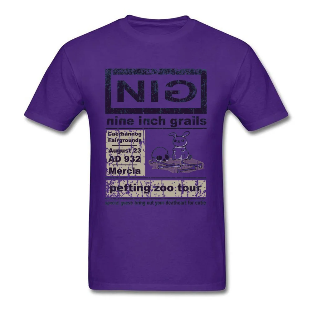 Nine Inch Grails 15541 T-Shirt for Men Design NEW YEAR DAY Tops Shirts Short Sleeve 2018 Discount T-shirts Crewneck Cotton Nine Inch Grails 15541 purple