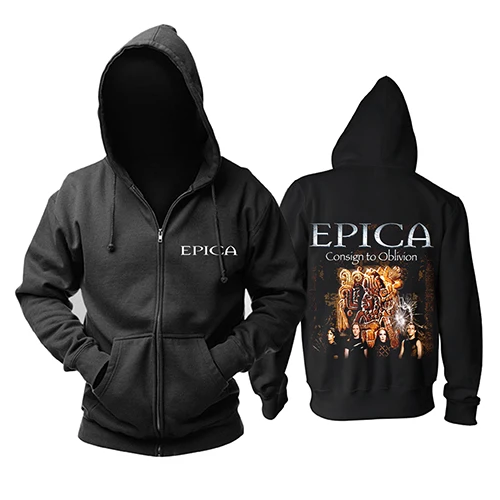 Кровопрочные Epica и музыкальные видео мужские металлические новые черные толстовки: Азиатский размер - Цвет: 3