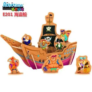 

Robotime 3D Wooden puzzle toy DIY children gift Interaction pirate ship The princess's Castle Wedding Chapel Pastoral pasture