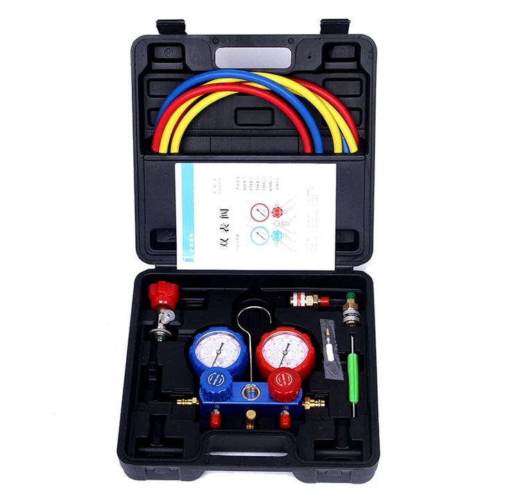 Household Refrigeration Air Conditioning Manifold Gauge Maintenence Tools Car Set With Carrying Case for R410A Household Refrigeration Air Conditioning Manifold Gauge Maintenence Tools Car Set With Carrying Case for R410A