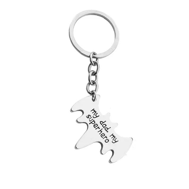 my dad my super hero keychains letter bat shape keyrings simple car letter to my daddy