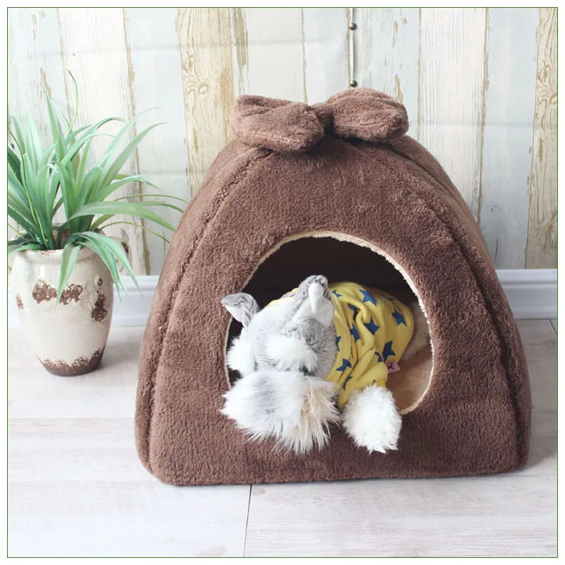 Pet Cat Cave House складная палатка мягкая собачья кровать монгольская юрта милый Питомник Гнездо маленькие животные Щенок Чихуахуа дом с ковриком