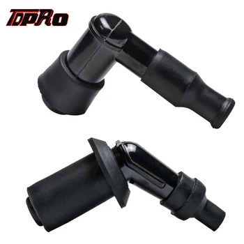 

TDPRO Universal Moped Ignition Coil Elbow Spark Plug Cap Head For Motorcycle Suzuki Kawasaki Yamaha Dirt Pit Bike Go Kart Buggy