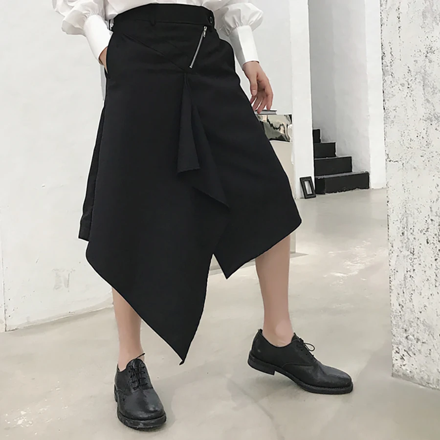  Kilt Long Men Shorts Polyester Zipper Harem Aesthetics Man Short Heren Streetwear Bermuda Masculina Mens Shorts Loose 6D0030