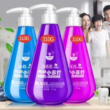 310 г Страсть фрукты Клубника рамбутанзубная паста удаление пятен отбеливающая пищевая Сода зубная паста борьба кровотечение десны зубная паста