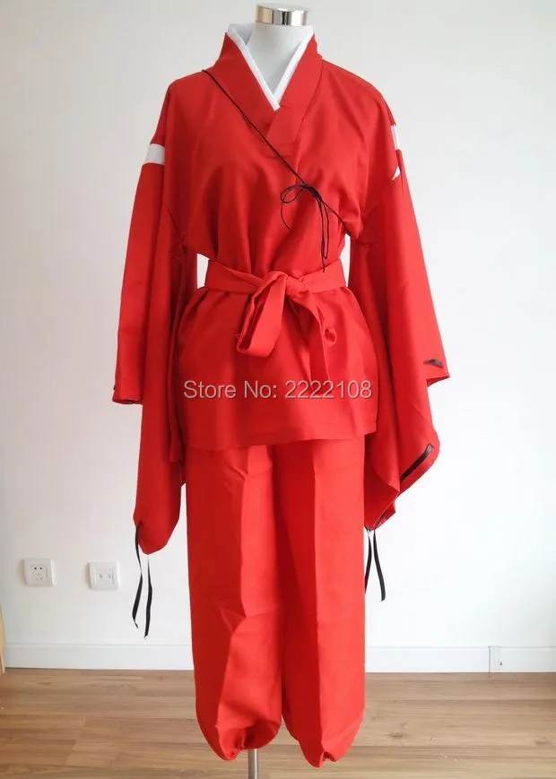 Cosplay&Ware [14]Anime Cosplay Costume Uniform Red Kimono Men’s Halloween Party Coatpantswigearsnecklacebracelets -Cosplay&Ware anime Shop