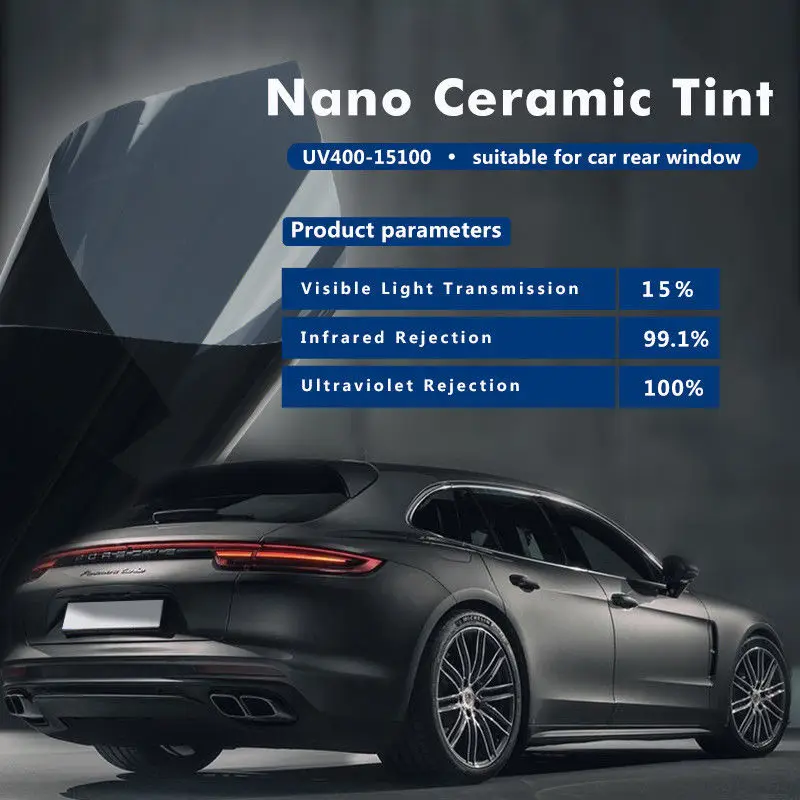 65/%VLT Light Blue Car Window Nano Ceramic Solar Tint Anti UV Heat Resist Tint