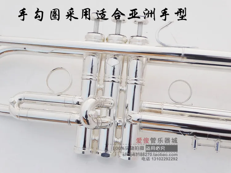 Bach Silver-plated trumpet LT190S-98 down Bb trumpet latest design limited edition music promotion