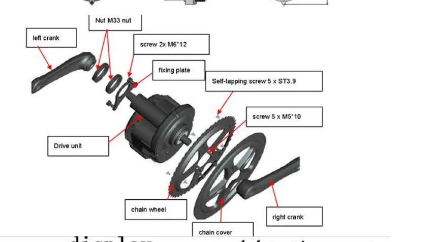 Best 8fun/Bafang moteur milieu de manivelle BBS02 36V 500W Kits central bafang kits de ebike+downtube batterie de bouteille 36V15Ah 7