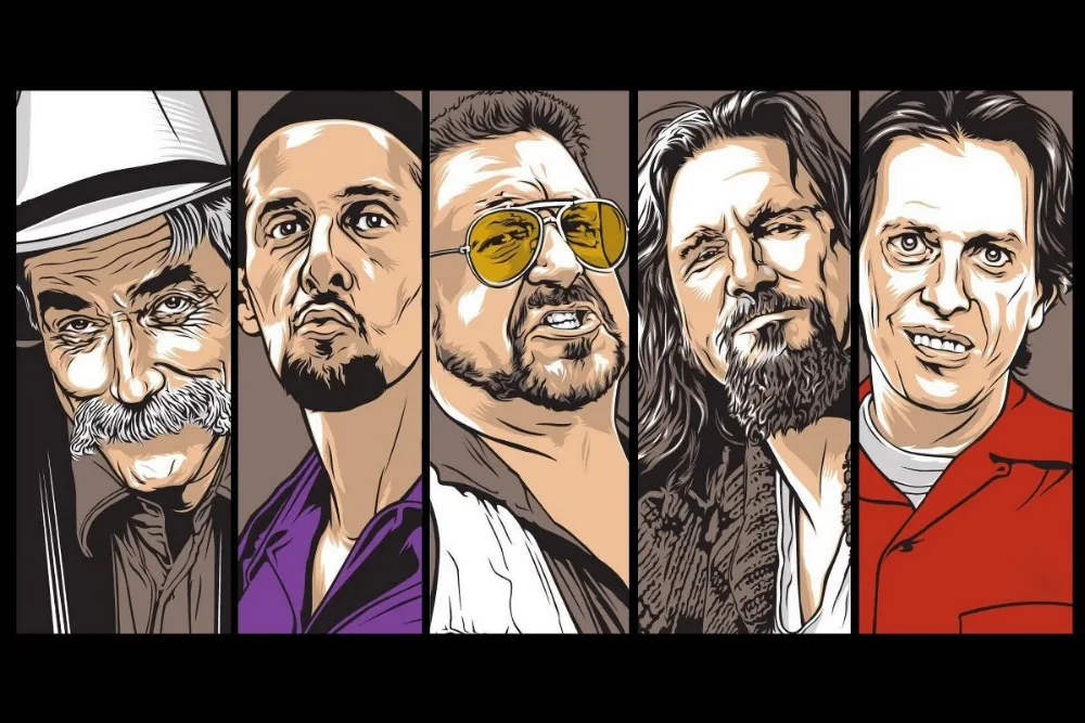 Большой Lebowski фильмы актеры TDY122 Настенный декор Холст Тканевый постер с рисунком
