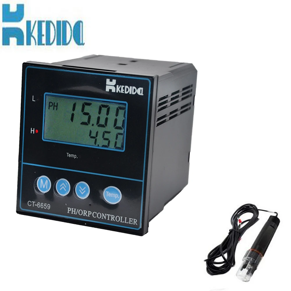 

CT-6659 Industrial pH/ORP Controller PH tester ,with CT-1001 ph electrode , industrial PH meter water quality