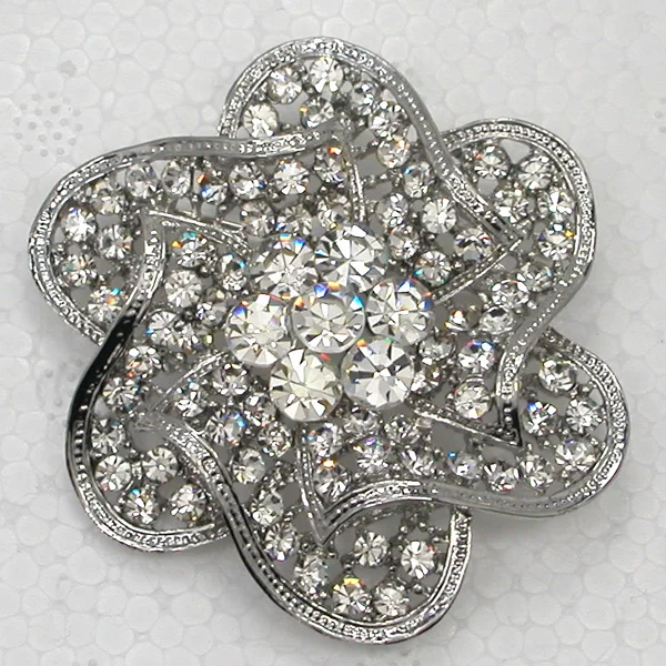 

60pcs/lot Mixed Color (Can Notes Color) Wholesale Fashion Brooch Rhinestone Bridal Wedding Flower Pin brooches C102091