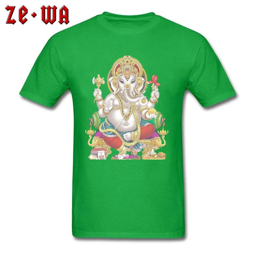 Retro Men T-Shirt Round Neck Short Sleeve Cotton Fabric shiva ganesha201897Y Tops Shirt Printing Tops Shirts Drop Shipping shiva ganesha201897Y green