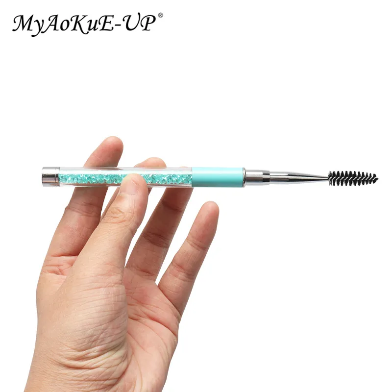 Rhinestone Lash Brush Reusable Eyelash Brushes Mascara Wand Applicator Eyelash Extension Makeup Tool 3
