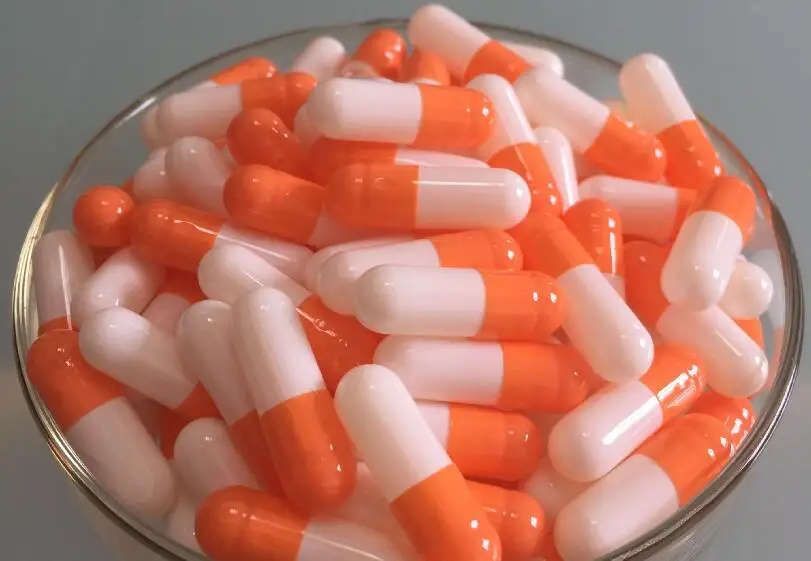 

0# 2,000pcs! Orange-White colored empty capsules size 0,hard gelatin empty capsules size 0(joined or seperated capsules)