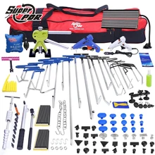 PDR Paintless Dent repair tool kit PDR hooks tools set Push Rod Car Crowbar LED lamp Board pulling bridge glue puller tools