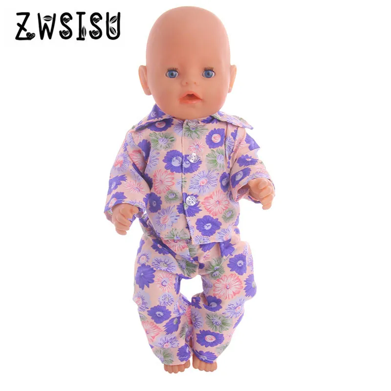

The 2018 new hot sell pajamas for 18 inches American doll and 43cm doll as the best gift for children's birthday