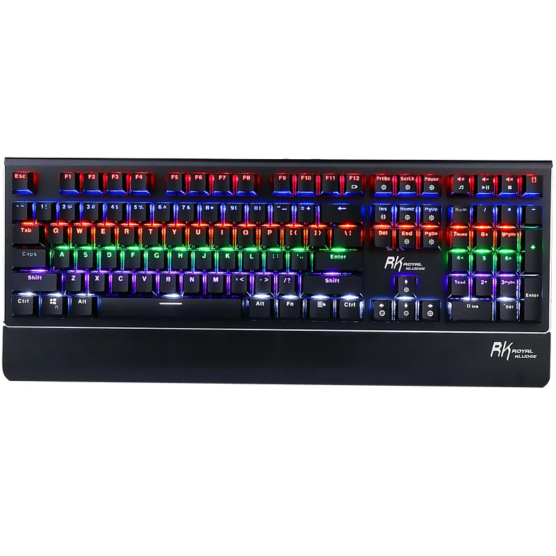 Royal Kludge RK Side 108 клавиш RGB USB Проводная Механическая игровая клавиатура коричневый
