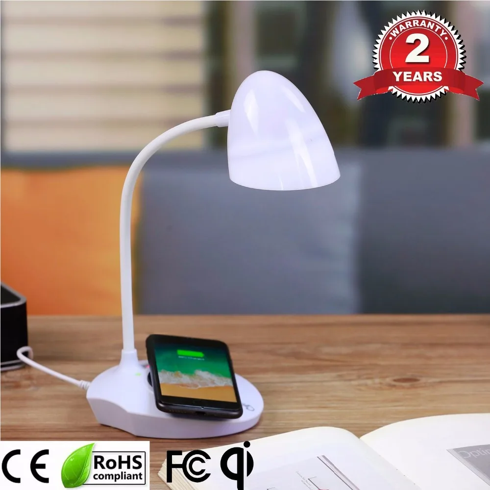 

D10 2 in 1 Multifunction LED Table Desktop Lamp with Qi Wireless Charging Pad For Samsung Note 8 S8 Plus S8 Phone Holder Stand