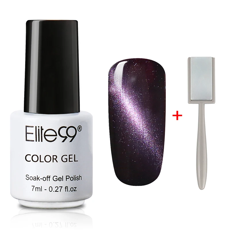 Elite99 кошачий глаз Gelpolish выдерживает с отличительные знаки ногтей маникюр искусство длительный гель лак с наклейкой выбрать цвет 1 с 1 магнит