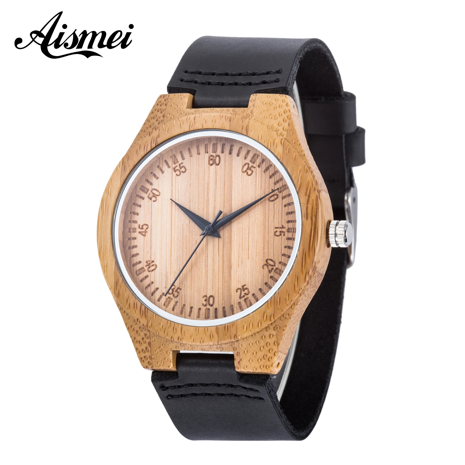 

2018 Brand Wood Watches Men Casual Leather Women Bamboo Wristwatch Luxury Men Leather Women Wristwatch Relogio Masculino