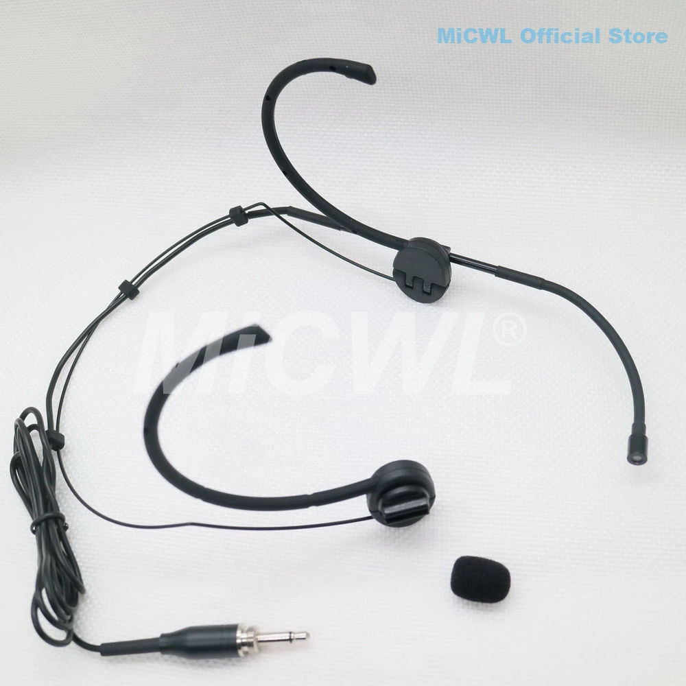 

Earset Headset Microphone For Wireless Mike BeltPack Transmitter PC Computer 3.5mm Jack MiCWL E6i Black Mic