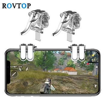 

Rovtop Gaming Trigger Fire Button Aim Key Cell Phone Mobile Joysticks Game L1R1 PUBG Shooter Controller For PUBG iphone Z2