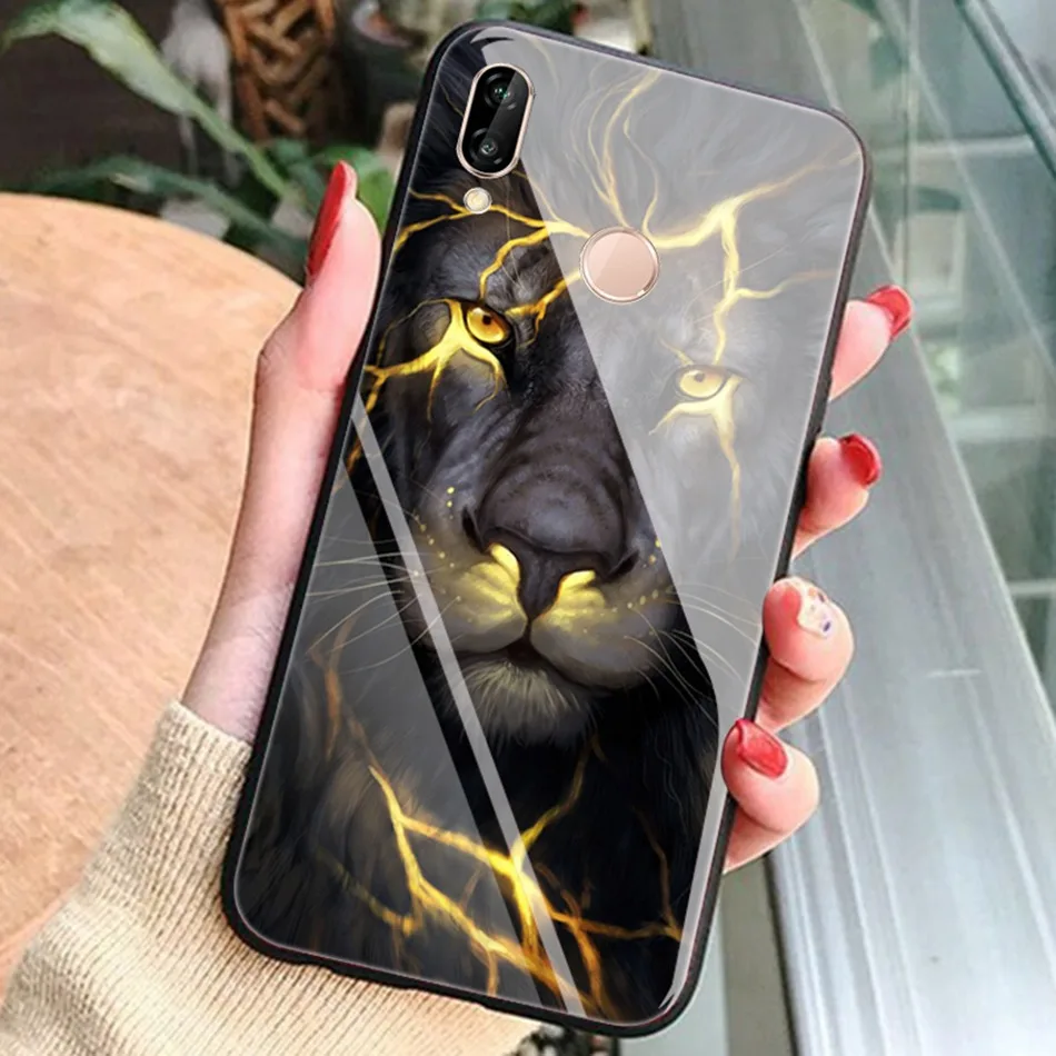 Tempered Glass Case For Huawei P20 Lite Pro Luxury Animal Pattern P Smart Coque Honor 9 Lite Case For Huawei Mate 10 Lite Cover (15)