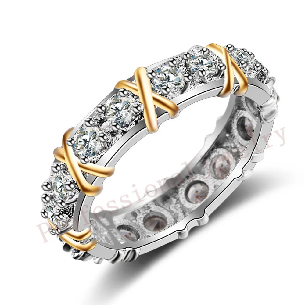 Choucong Wieck Брендовое дизайнерское ювелирное изделие 925 пробы серебро AAA CZ камни свадебные женские обручальные кольца Золотое кольцо подарок Размер 5-11
