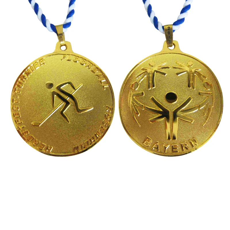 

Manufacturers promote gold and silver bronze medals custom double-sided logo competition sports medal