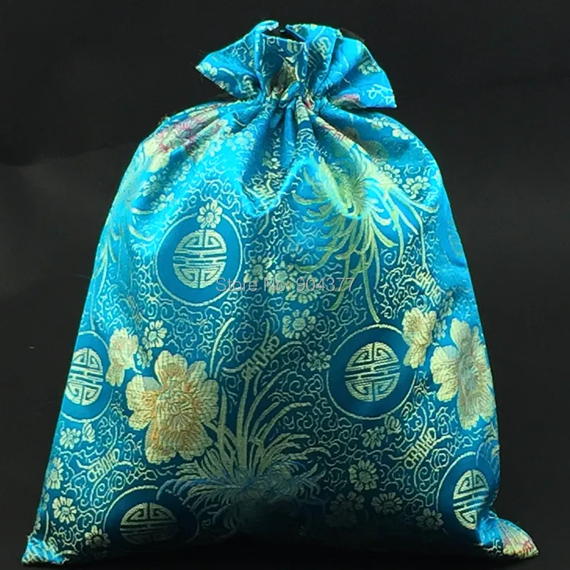 3 размера китайские сумки из шелкового шнурка для подарков Упаковочная сумка высокого качества очень большие рождественские подарочные сумки с подкладкой 10 шт./лот