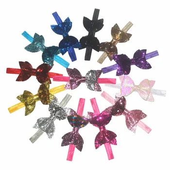 

MengNa 36pc/lot New 4.4" Girls Reversible Sequin Hair Bow Headband Girls Children Scales Bow Headbands Hair Accessories
