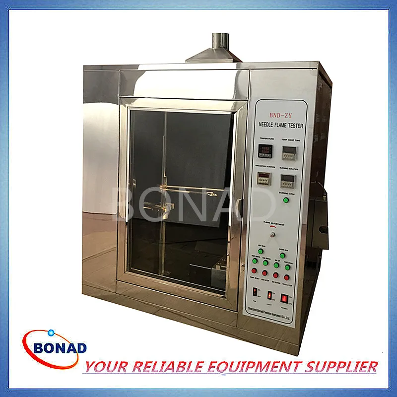 Needle flame test apparatus