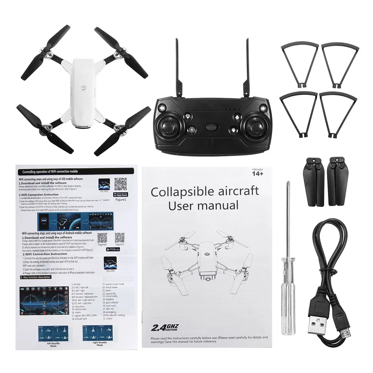  Weitwinkel Objektiv HD 2MP Kamera Quadcopter RC Drone GPS 24 GHz WiFi FPV 4CH 6 Achsen Gyro Eders D