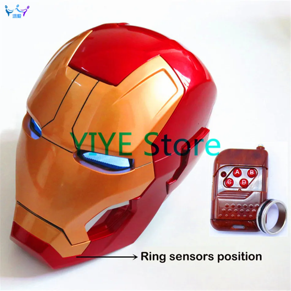 

Auto Open and Light Recloser Iron Man Helmet 1:1 Wearable ABS Helmet Tony Stark Mark 42 MK42 Cosplay Mask with LED Light FB0108