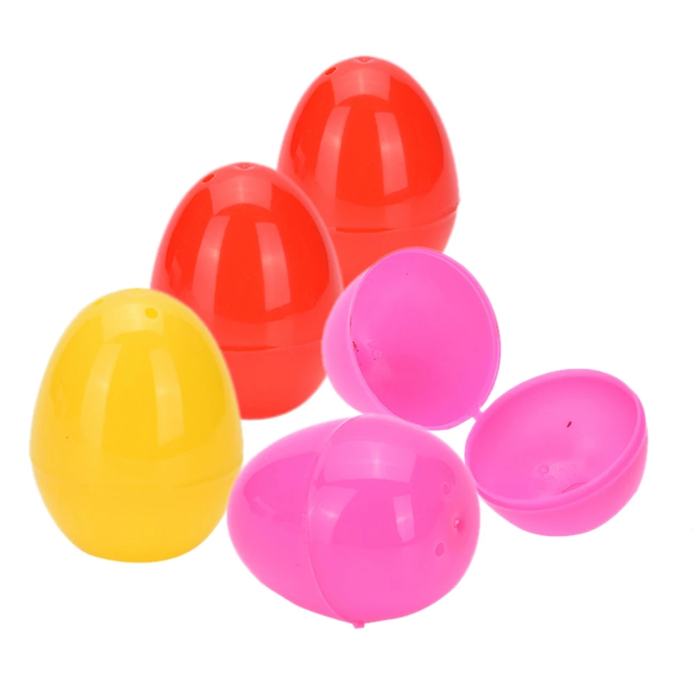 10 шт., пасхальные пластиковые яичные скорлупы, вечерние игрушки, наполнитель цвета яичной скорлупы, открывающийся пресс, красные яйца, игрушки для детей