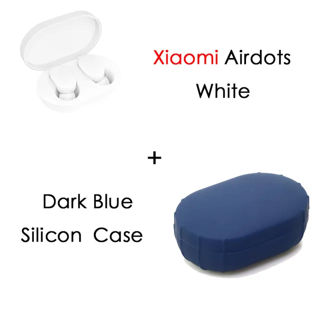 Наушники mi Xiao mi Airdots TWS Bluetooth 5,0 наушники Молодежная версия сенсорное управление с зарядным устройством белый mi ni xio mi xia mi 9t - Цвет: add Dark Blue Case