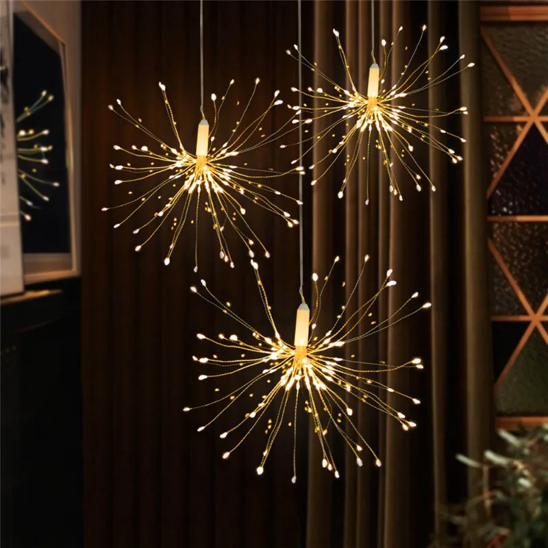Online DIY Feuerwerk Solar String lichter Für Garten Dekoration Bouquet LED String Weihnachten Festliche Fee lichter Outdoor Solar lampen