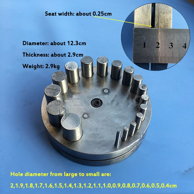 Metal Disc Cutter 17 Hole Circular Punch DIY Jewelry Processing Punch Stamping Tools HJ-B80