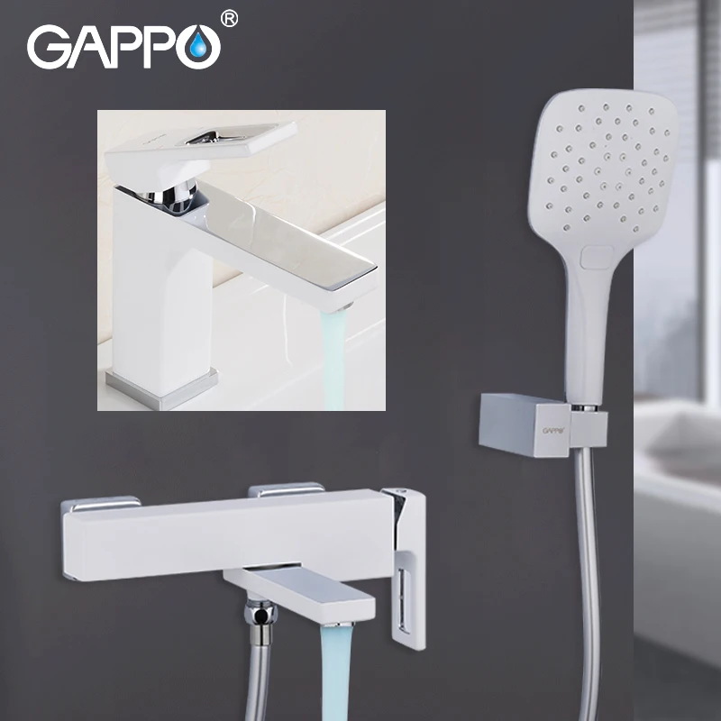 GAPPO Bathtub Faucets bathroom bathtub Faucet waterfall wall mounted white water mixer Taps faucet Mixer | Обустройство дома