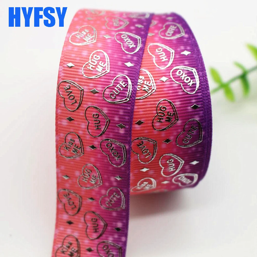 Серебряная лента с сердечком hyfsy10078 1 ཕ мм 10 ярдов рукоделие Подарочная упаковка