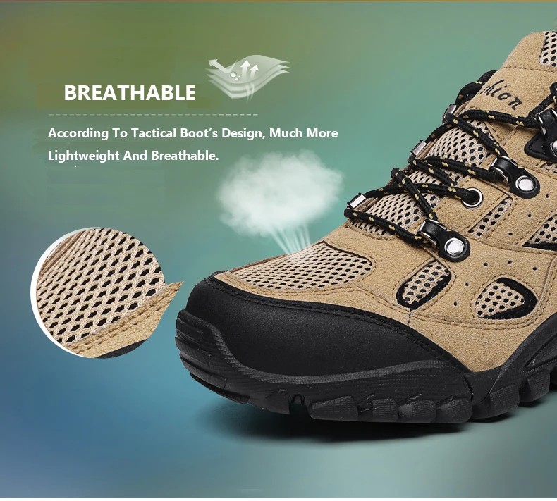 JINBEILE Sport Camping Shoes For Men Tactical Hiking Upstream Shoes For Summer Breathable Hiking Shoe Men Zapatos Hombre Outdoor