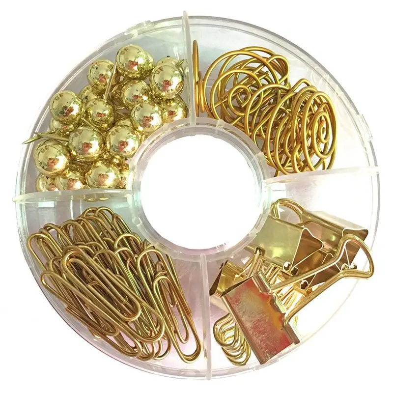 

65 PCS Decorative Paper Clips Set,Multi-Kind Push-Pin Map Tacks Long Tail Clip Paper Clip Pin Clip for School,Home & Office (G