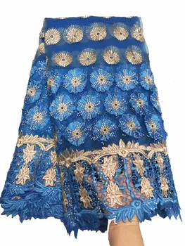 

2018 New style French net lace fabric 3D flower African tulle mesh lace fabric high quality african lace fabric DNF15