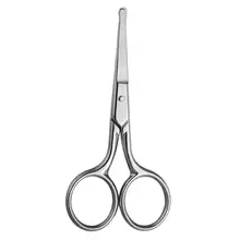 Триммер для волос с закругленным носом, безопасные ножницы, многофункциональные ножницы с круглым кончиком для волос на лице, бровей, бороды, усов, обрезки