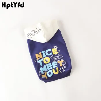 

Leisure Blue Dog Clothes Autumn Hoodie Coat with Cap for Small Medium Dogs Cat Sweatshirt Clothing Chihuahua Teddy Customes